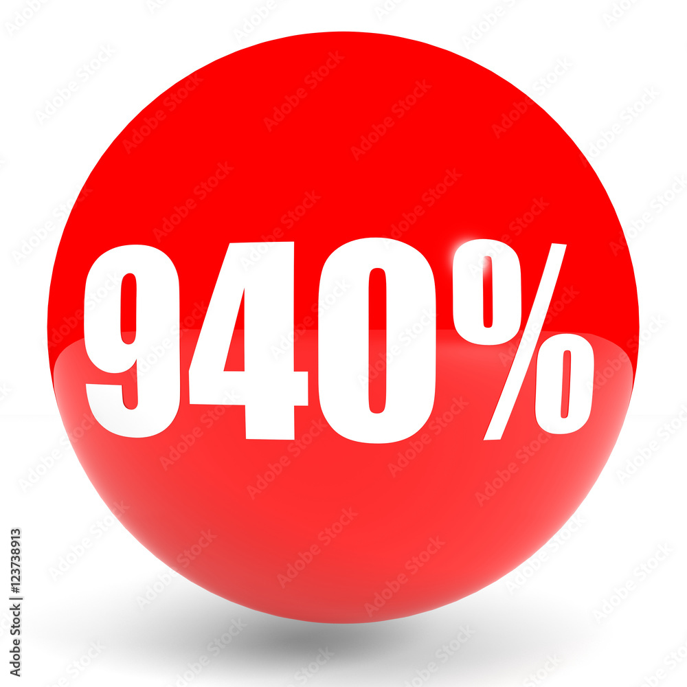 Discount 940 percent off. 3D illustration. Discount 940 percent off. 3D illustration.