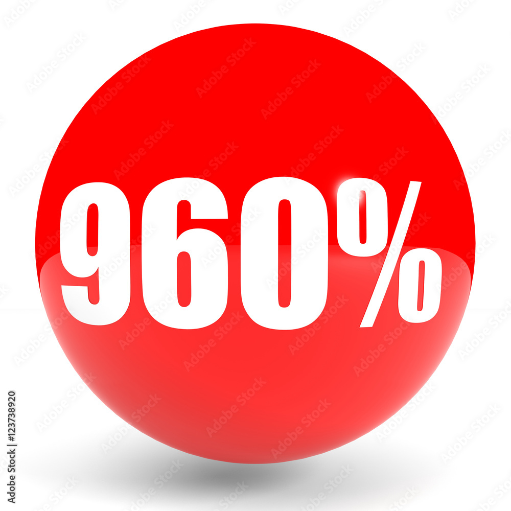 Discount 960 percent off. 3D illustration. Discount 960 percent off. 3D illustration.