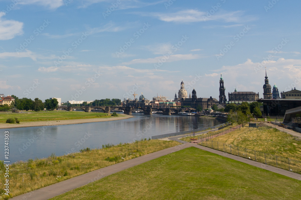 Panorama über Skyline von Dresden