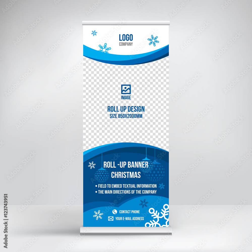 Fototapeta premium Roll up banner for the new year