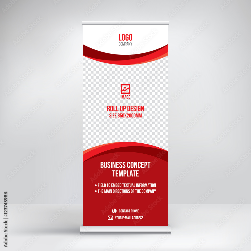 Roll up banner template for exhibition
