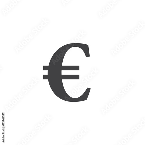 euro symbol. vector sign, solid logo illustration, pictogram isolated on white