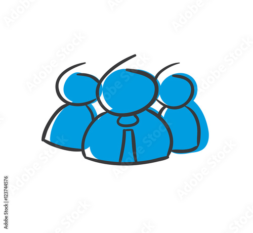 Stick Figure Series Icon / Mannschaft