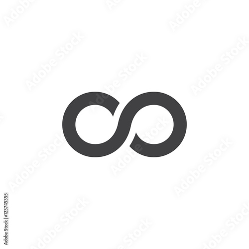 infinity symbol. lemniscate icon vector, solid logo illustration, pictogram isolated on white