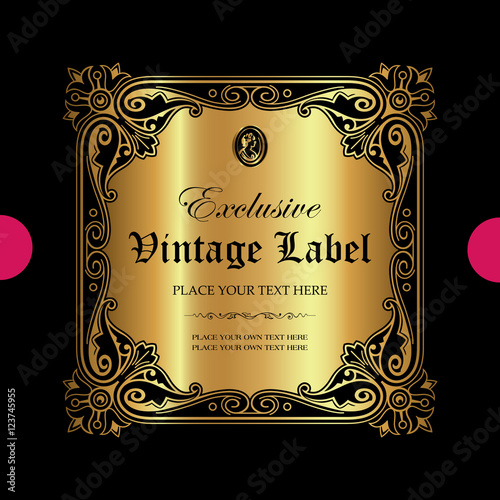 Luxury ornamental label