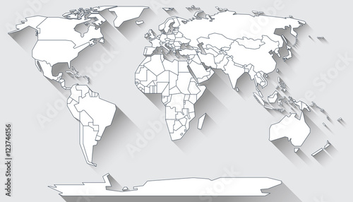 World map flat design