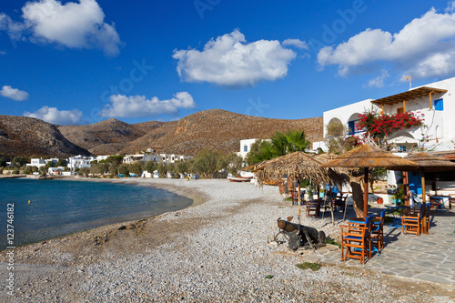 Karavostasis village on Folegandros islands early in the morning. photo