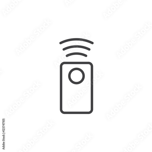 Remote control line icon, outline vector logo illustration, linear pictogram isolated on white