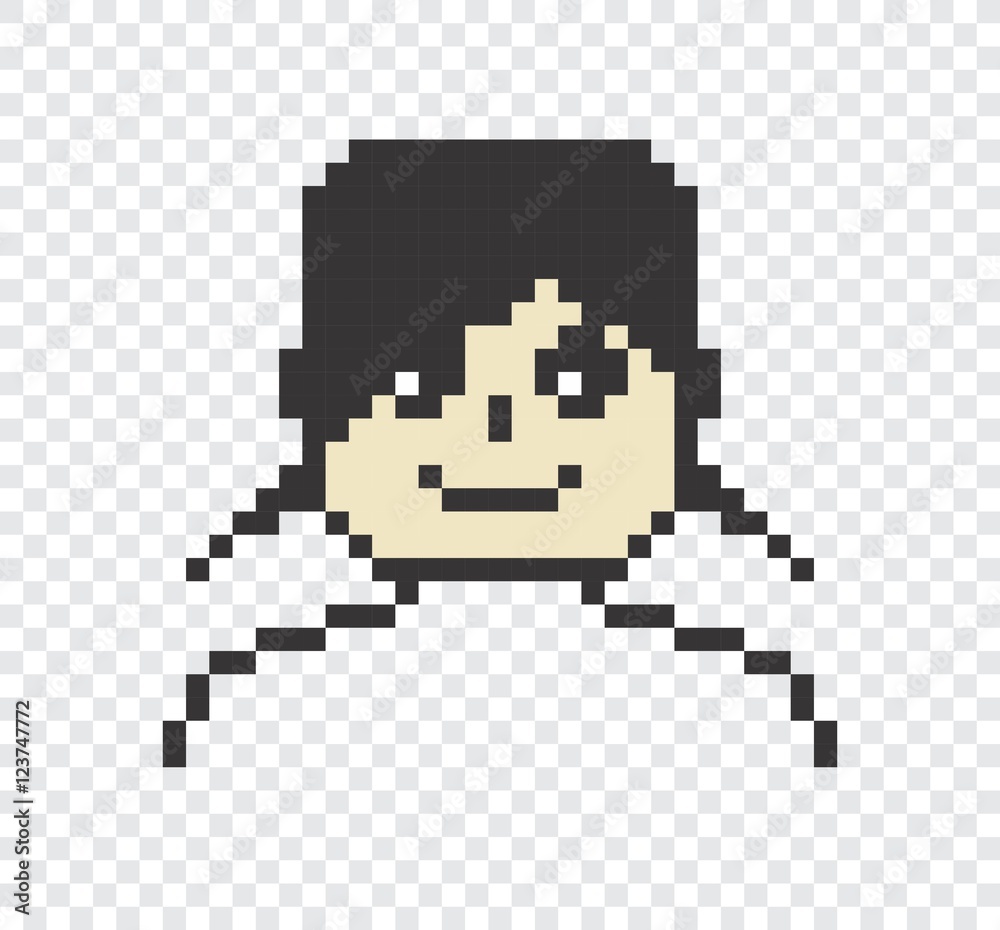 Obraz premium pixel girl art