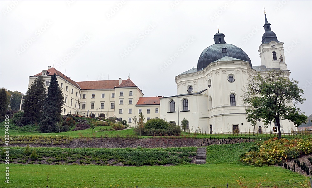 Baroque churches, village Krtiny, Moravia, Czech Republic, Europe