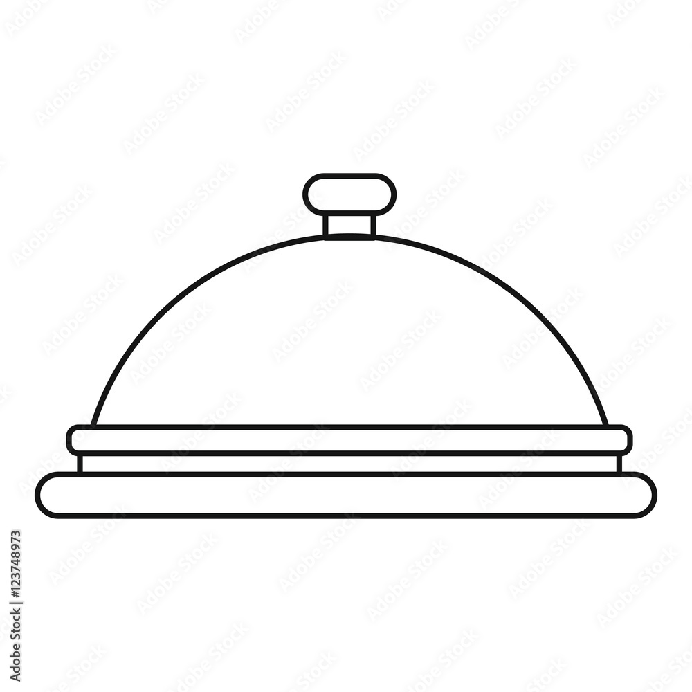 Cloche icon. Outline illustration of cloche vector icon for web Cloche icon. Outline illustration of cloche vector icon for web