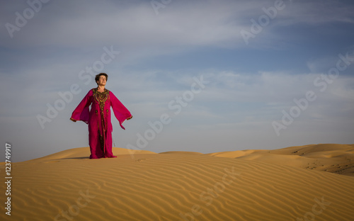 Senior Tourist in the Empty Quarter Desert