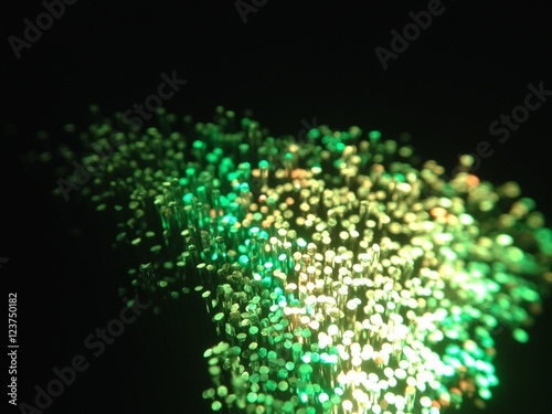 Blur of fibre optic lights
