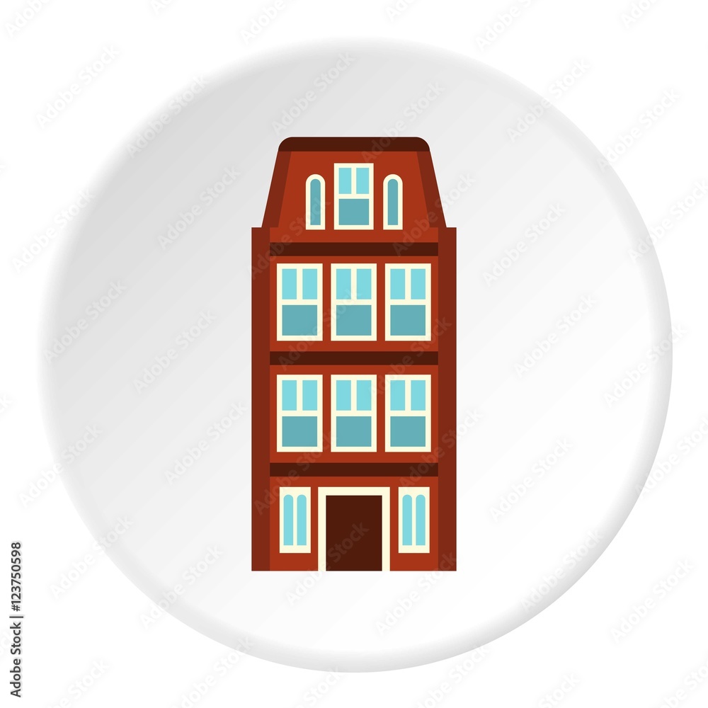 Dutch house icon. Flat illustration of dutch house vector icon for web