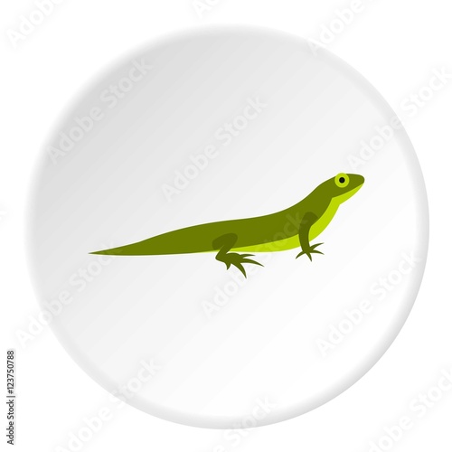 Little lizard icon. Flat illustration of little lizard vector icon for web