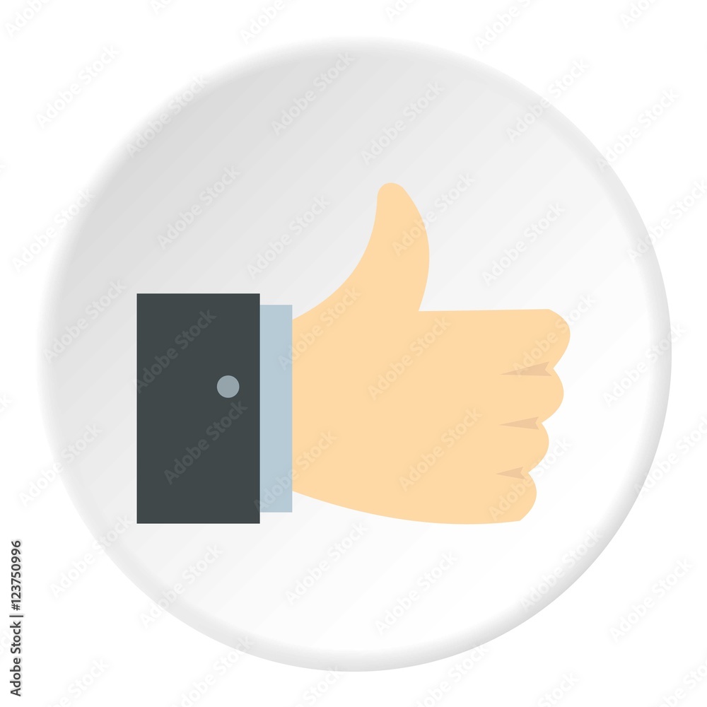 Thumb up icon. Flat illustration of thumb up vector icon for web Thumb up icon. Flat illustration of thumb up vector icon for web
