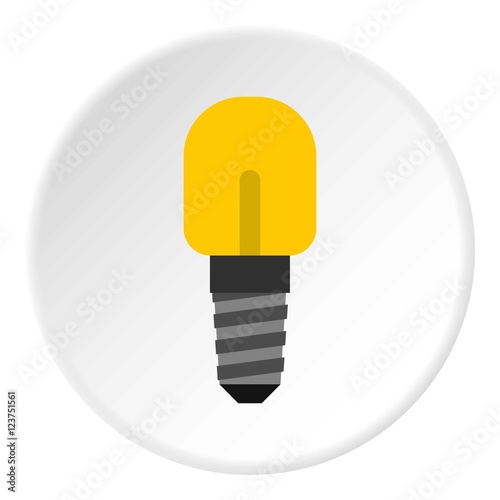 Small incandescent lamp icon. Flat illustration of small incandescent lamp vector icon for web