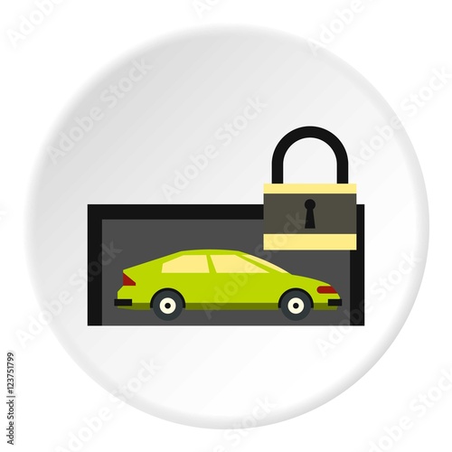 Car is under protection icon. Flat illustration of car is under protection vector icon for web