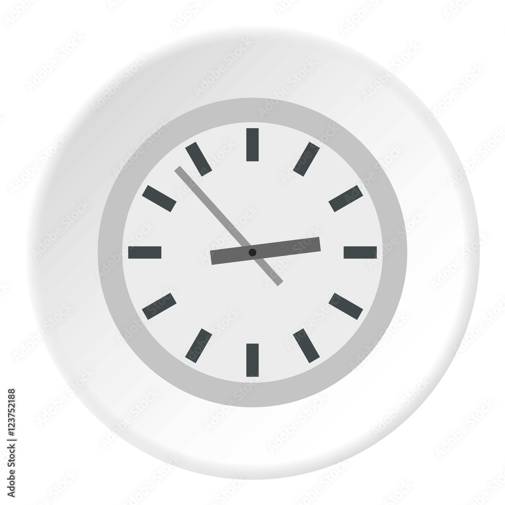 Wall clock icon. Flat illustration of wall clock vector icon for web Wall clock icon. Flat illustration of wall clock vector icon for web