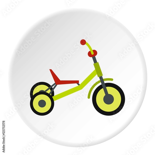 Tricycle icon. Flat illustration of tricycle vector icon for web