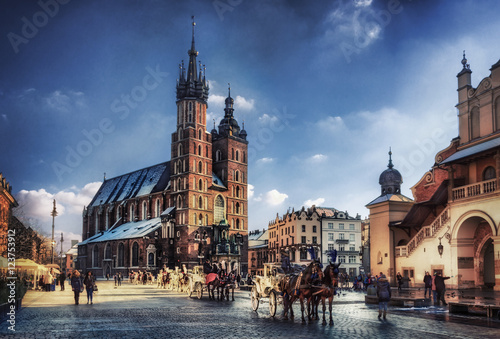 Cracow / Krakow town hall in Poland, Europe