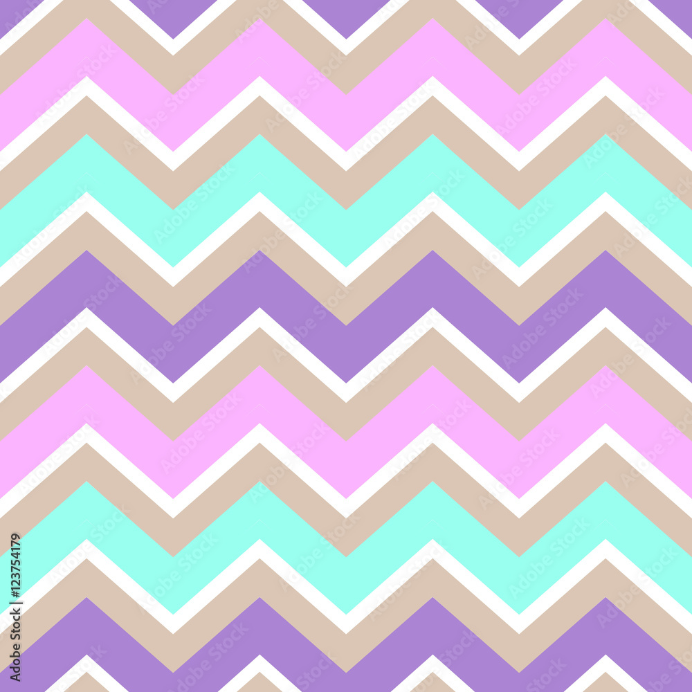 Turquoise And Purple Chevron