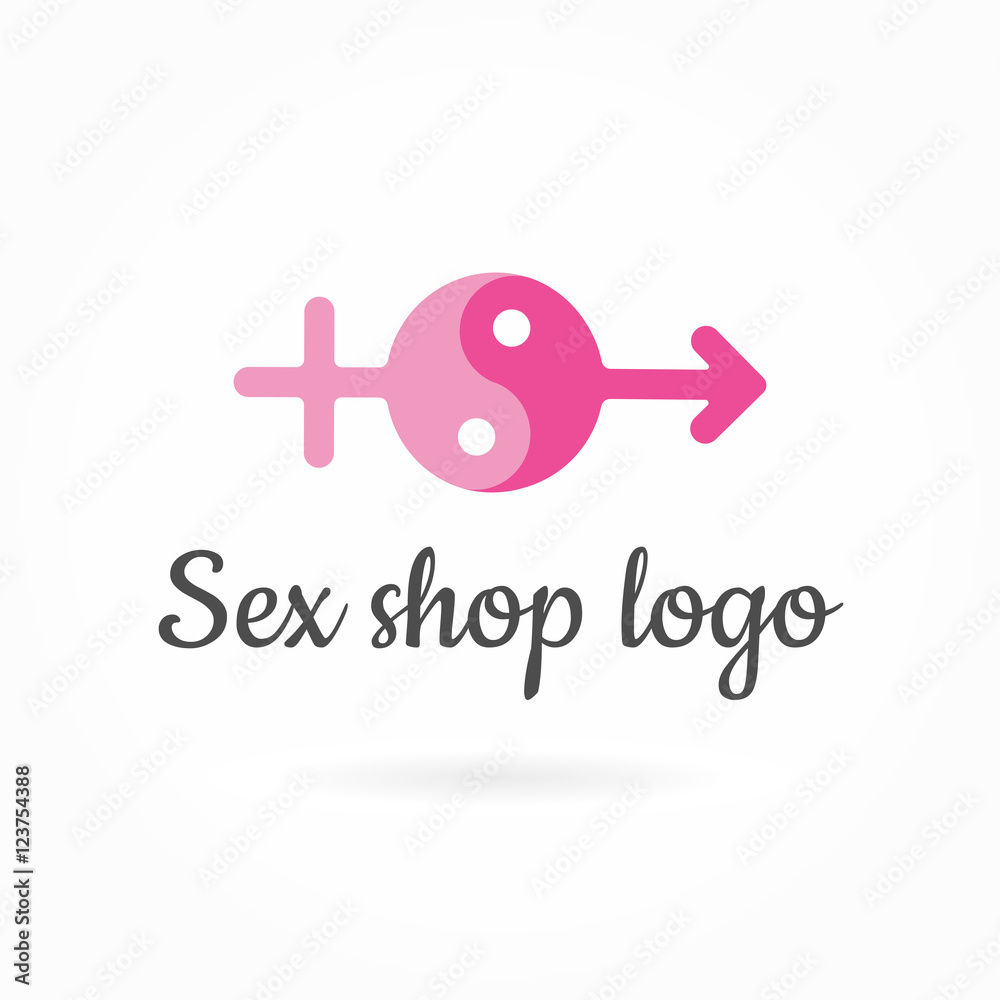 Sex Shop Logo Template Editable Vector Intimate Xxx Adult Store Logotype Concept Gender