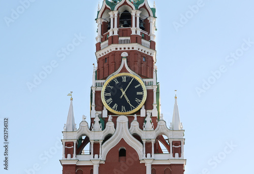 Kremlin Clock of the Moscow Kremlin, Russia.