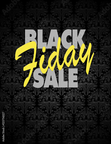 Black Friday in yellow letters on a dark background