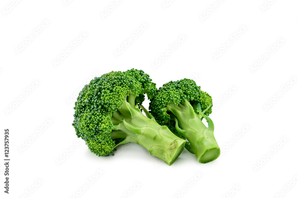 Fresh broccoli isolated on white Fresh broccoli isolated on white