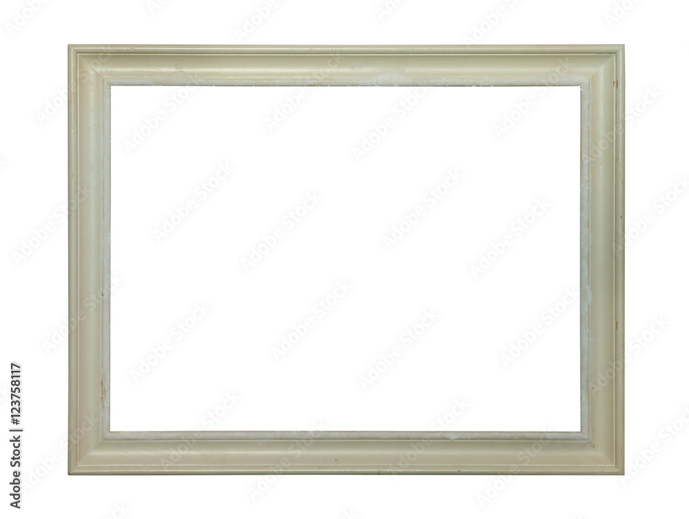 White classic painting canvas frame isolated White classic painting canvas frame isolated