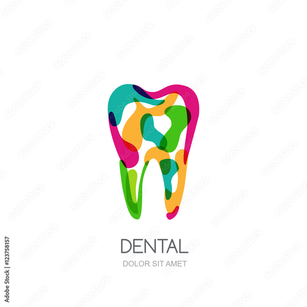 Creative vector logo concept for dental clinic, dentist and medicine