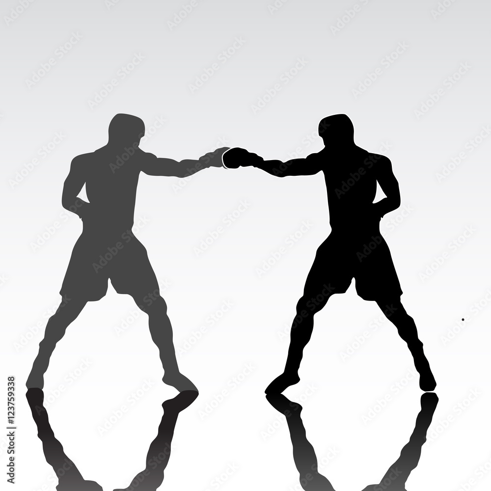 Boxing Silhouette Stock Illustration - Download Image Now - Boxing - Sport,  In Silhouette, Vector - iStock
