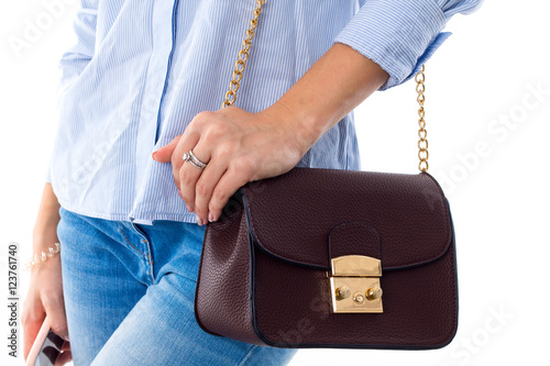 Woman's small brown bag