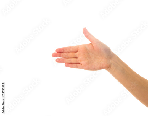 Woman s hand showing palm