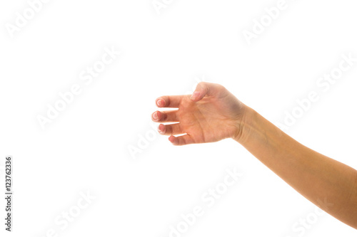 Woman's hand squeezing something