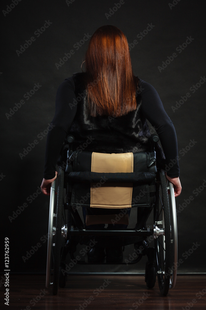 Backside of disabled person. Backside of disabled person.