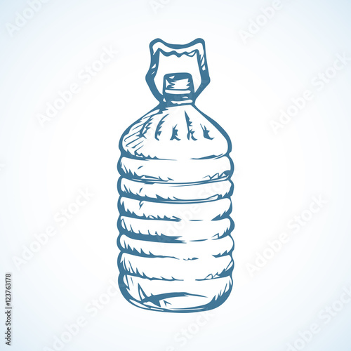 Bottle of water. Vector drawing