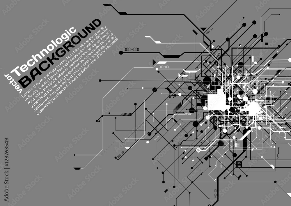 Obraz premium Abstract background electronic circuits hi-tech industrial