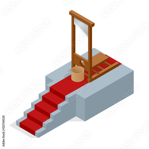 Isometric Guillotine vector Illustration