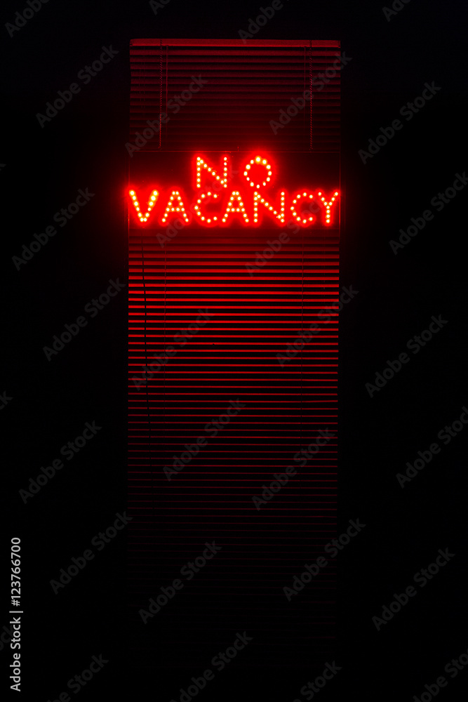 No Vacancy Neon Sign Stock Photo | Adobe Stock