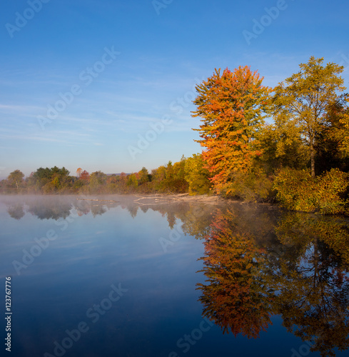 Fall Colors with lake reflection