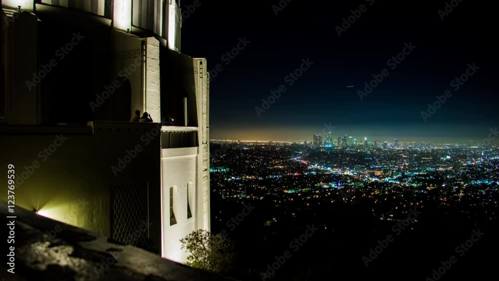 Griffith Observatory and Downtown Los Angeles Night Timelapse Griffith Observatory and Downtown Los Angeles Night Timelapse