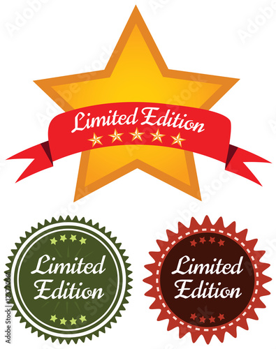 Limited edition vector label