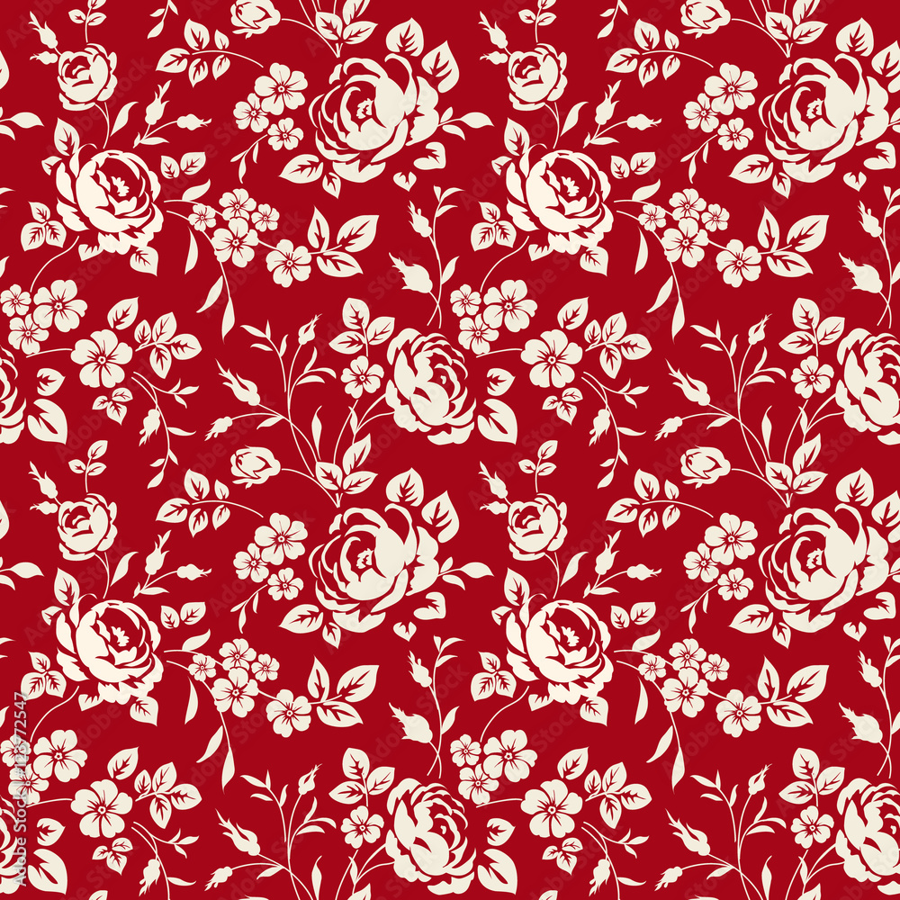 red vintage wallpaper