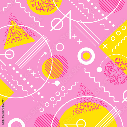 1980s inspired memphis pattern background
