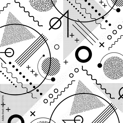 1980s inspired memphis pattern background