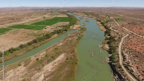 Wallpaper Mural Aerial view of the Orange river and associated irrigation schemes in the arid region of the Northern Cape, South Africa  Torontodigital.ca