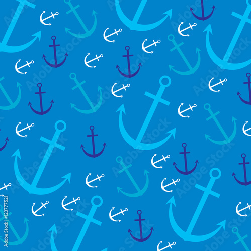 Seamless anchor pattern in vector format.