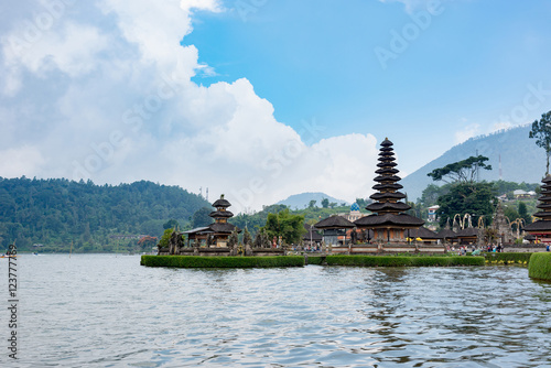 Pura Ulun Danu Bratan, Hindu temple on Bratan lake, Bali island,